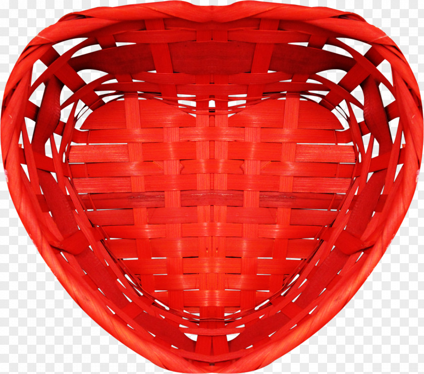 Creative Bamboo Red,Heart-shaped Basket Red Heart PNG