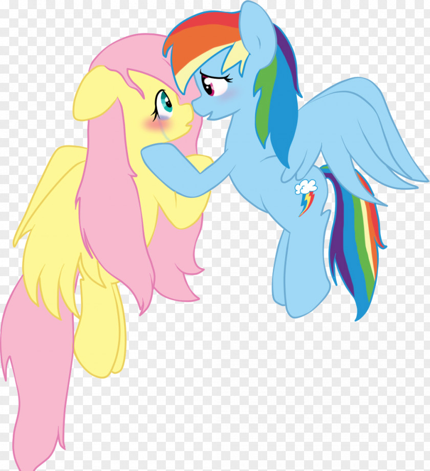 Horse Fluttershy Rainbow Dash Art PNG