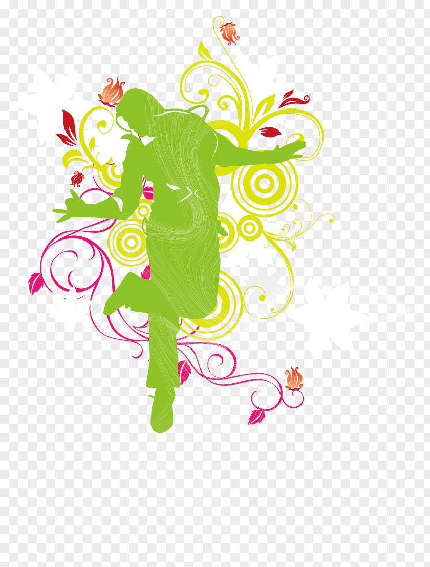 Bright Creative Silhouette Dancers Dance Art PNG