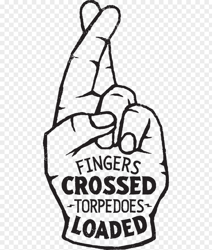 Fingers Crossed Recreation White Line Clip Art PNG