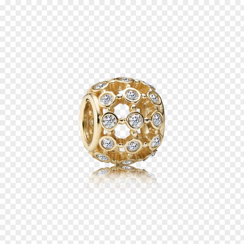 Pandora Earring Charm Bracelet Cubic Zirconia Gold PNG
