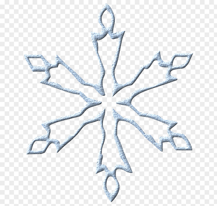 Cartoon Painted Blue Snowflake Hollow Christmas PNG