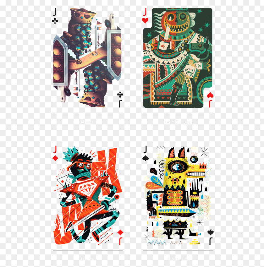 Creative Visual Design Cards J Playing Card The Arts Standard 52-card Deck Uno PNG