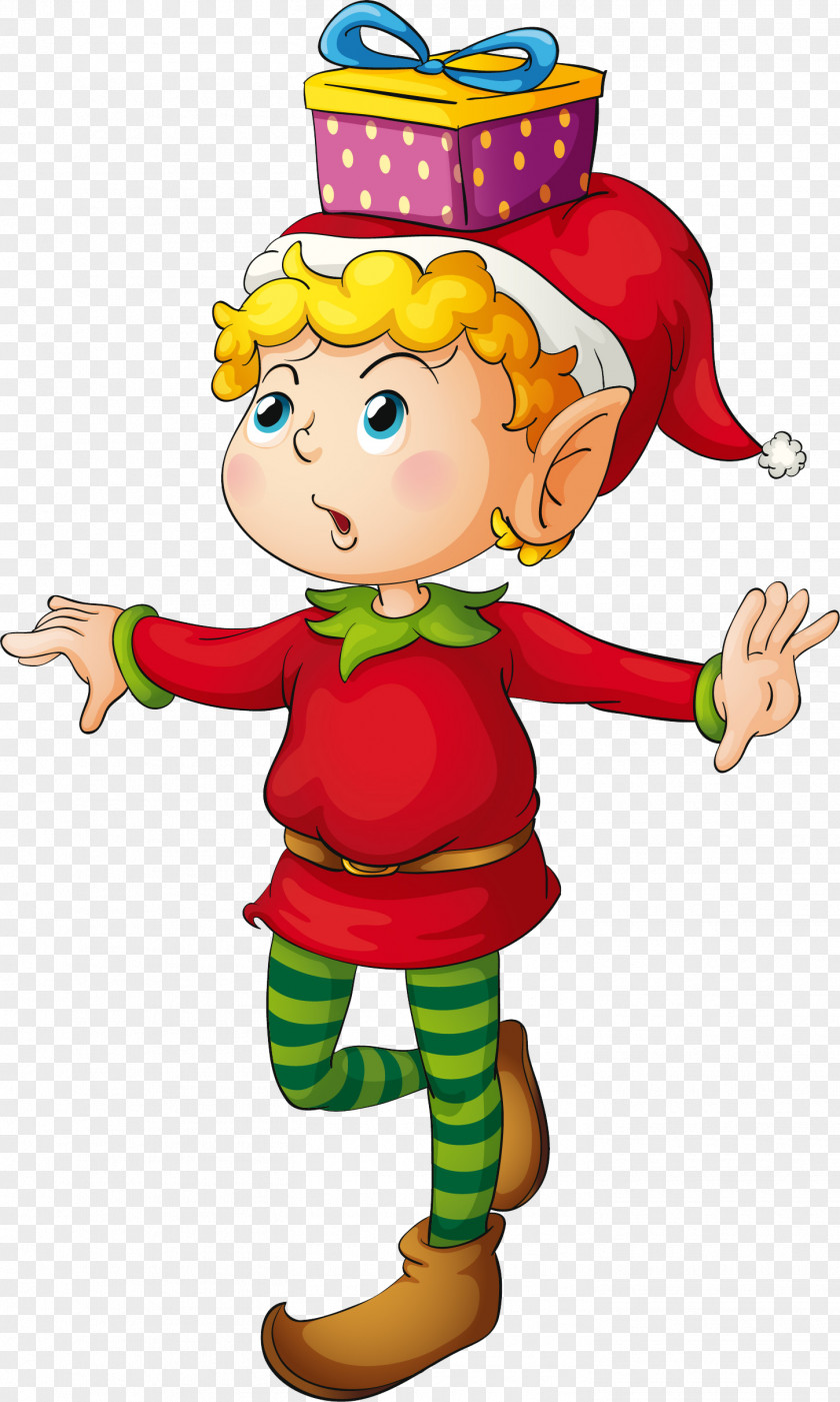 Santa Claus Christmas Elf Vector Graphics Illustration PNG