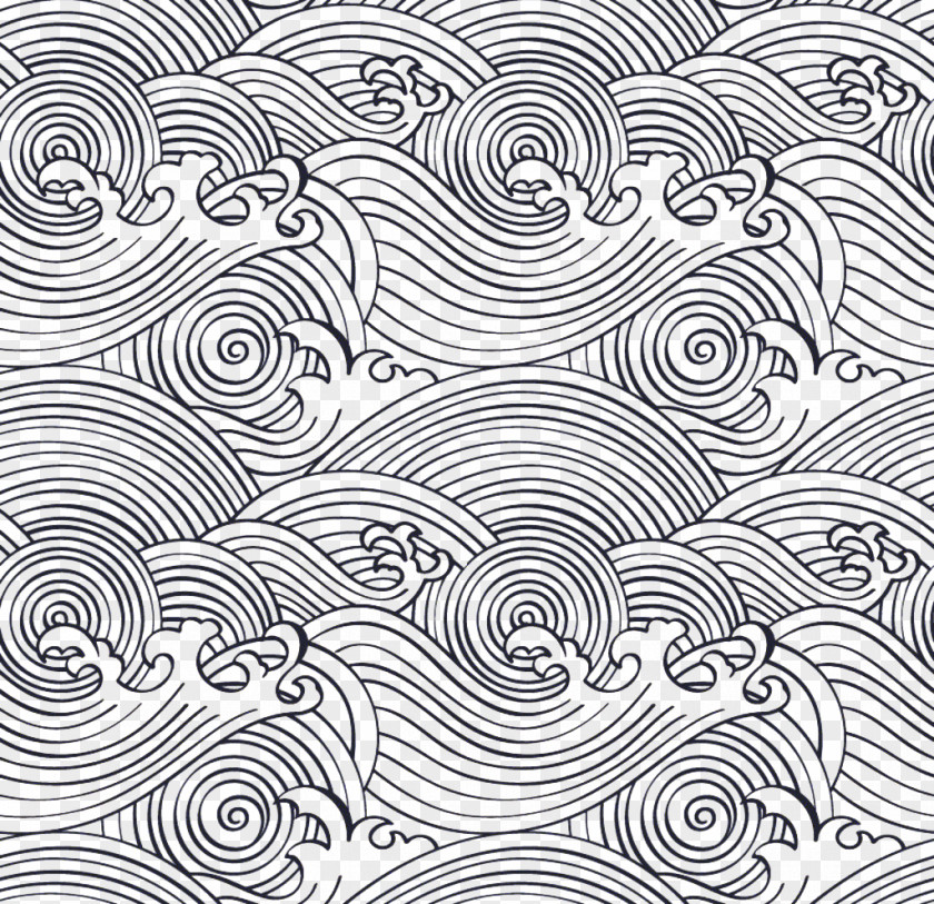 Wave Pattern Material Naruto Whirlpools Ocean Euclidean Vector PNG