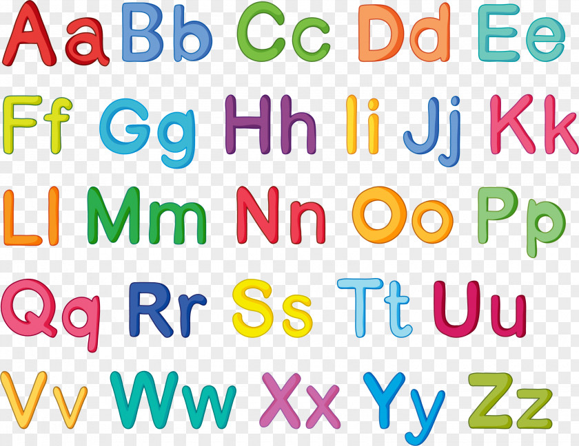 Color Cartoon Alphabet English Letter PNG