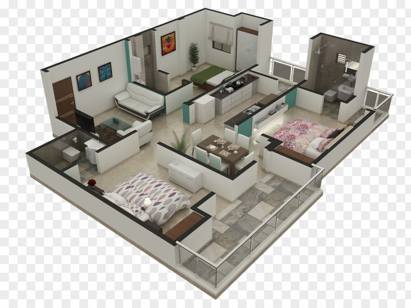 Design 3D Floor Plan Architecture Interior Services PNG