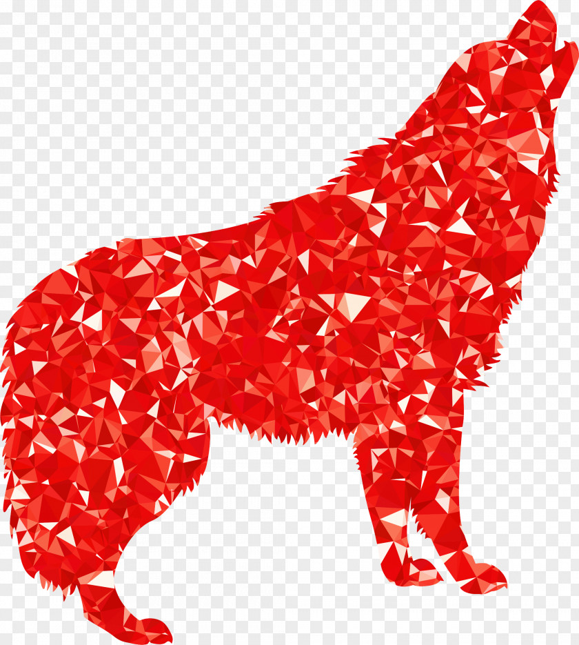 Ruby Irish Wolfhound Gemstone PNG