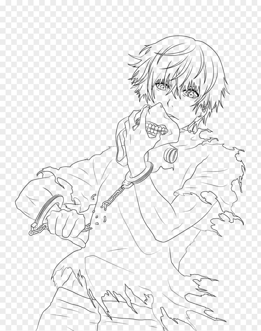 Drawing Akiba Tokyo Ghoul Line Art Coloring Book PNG