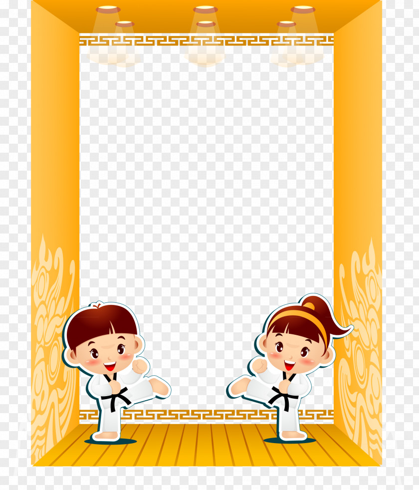 Taekwondo Children Cartoon Illustration PNG