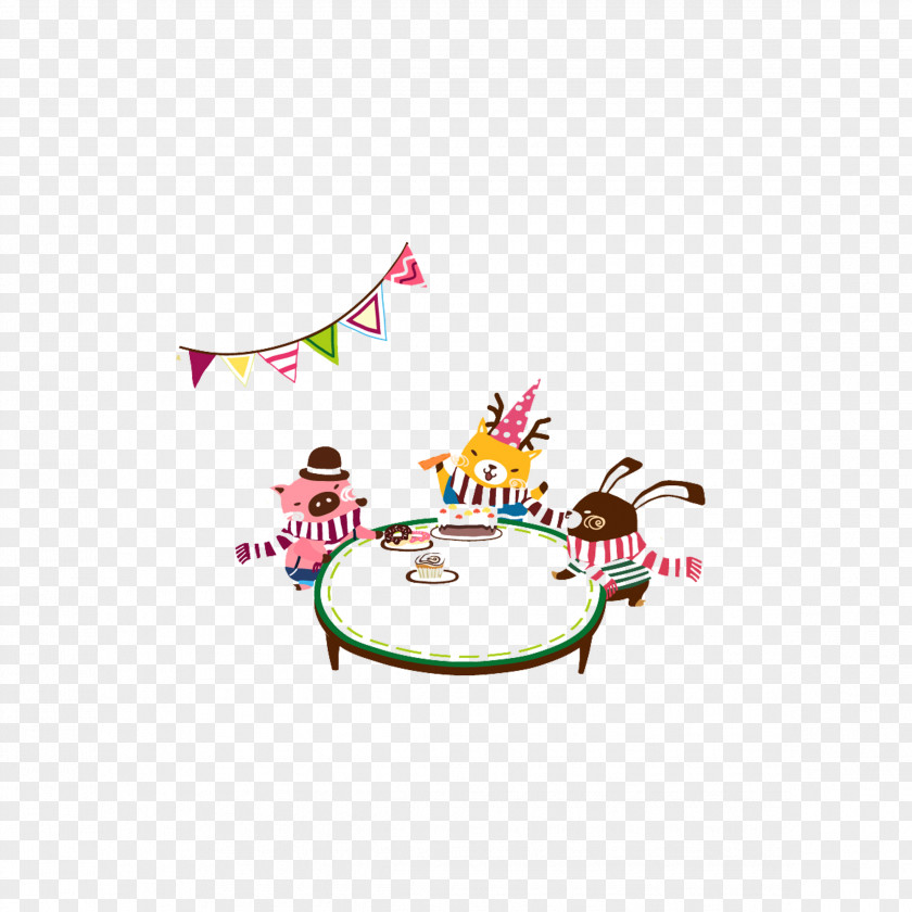 Cartoon Birthday Lie Party Clip Art PNG