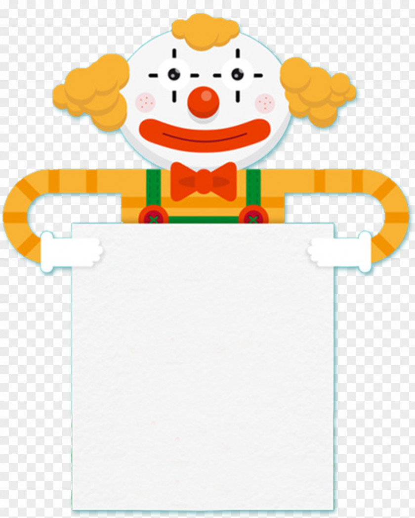 Cartoon Clown Border Birthday PNG