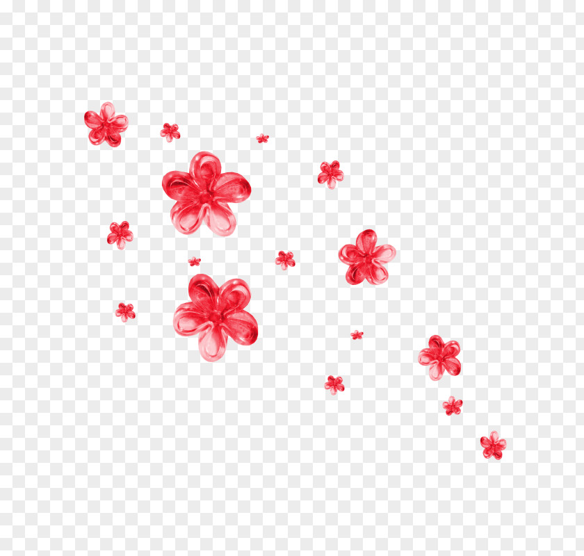 Floating Plum Flower Petal Clip Art PNG