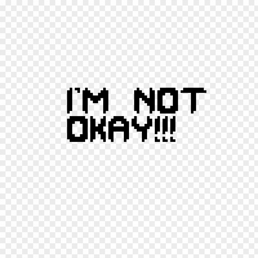 I'm Not Okay (I Promise) Pixel Art Logo PNG
