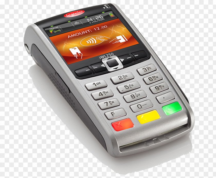 Payment Terminal Ingenico Wireless Contactless Mobile Phones PNG