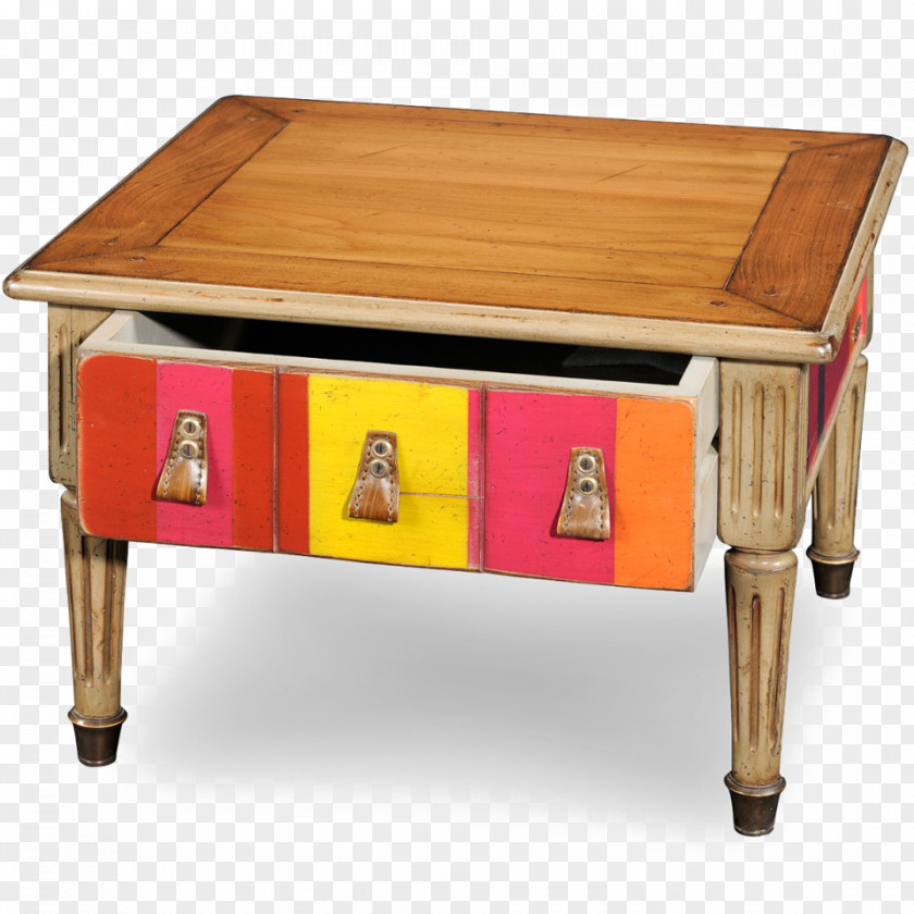 Table Coffee Tables Drawer Wood Stain PNG