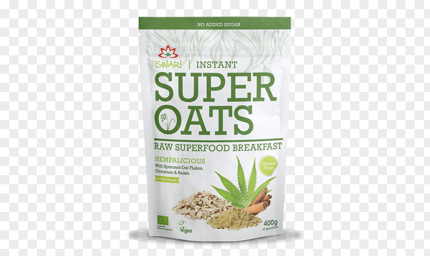 Nutritious Breakfast Iswari Hempalicious Super Oats 400g Cacao & Goji Superfood Commodity PNG
