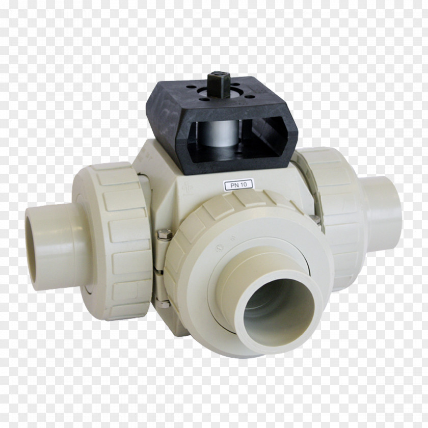 Ball Plastic Valve Directional Control Polypropylene PNG