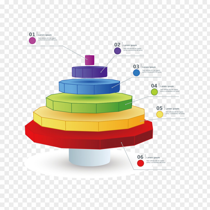 Color Creative Steps Ppt Chart Infographic Solid Geometry Icon PNG