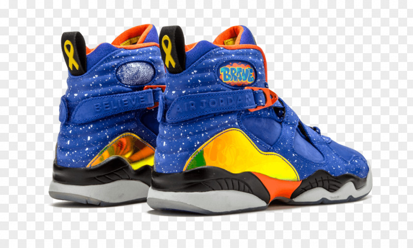 Nike Air Jordan 8 Retro Db 'Doernbecher Mens 729893-480 Sneakers Shoes Hyper Blue // Electro Orange 729894 480 PNG