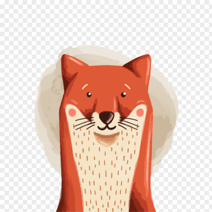 Vector Mr. Fox Red Euclidean Painting PNG