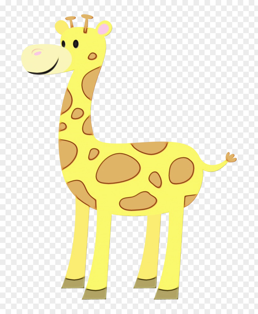 Wildlife Fawn Giraffe Giraffidae Yellow Cartoon Clip Art PNG