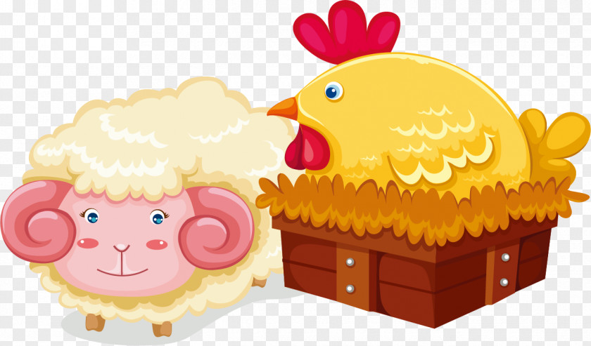 Lamb Chicken Farm Poster Material Sheep Poultry Farming PNG