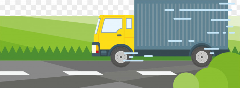 The Same Day Delivery Truck Transport Illustration PNG