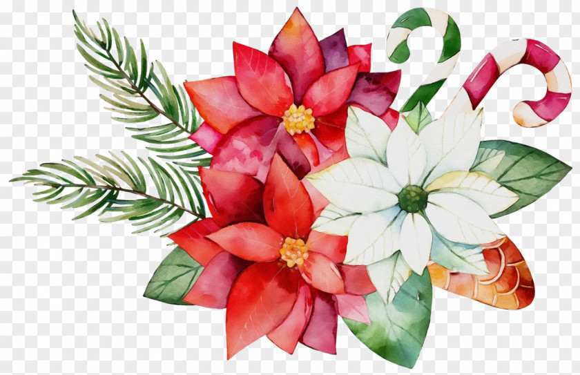 Artificial Flower Poinsettia Floral Design PNG