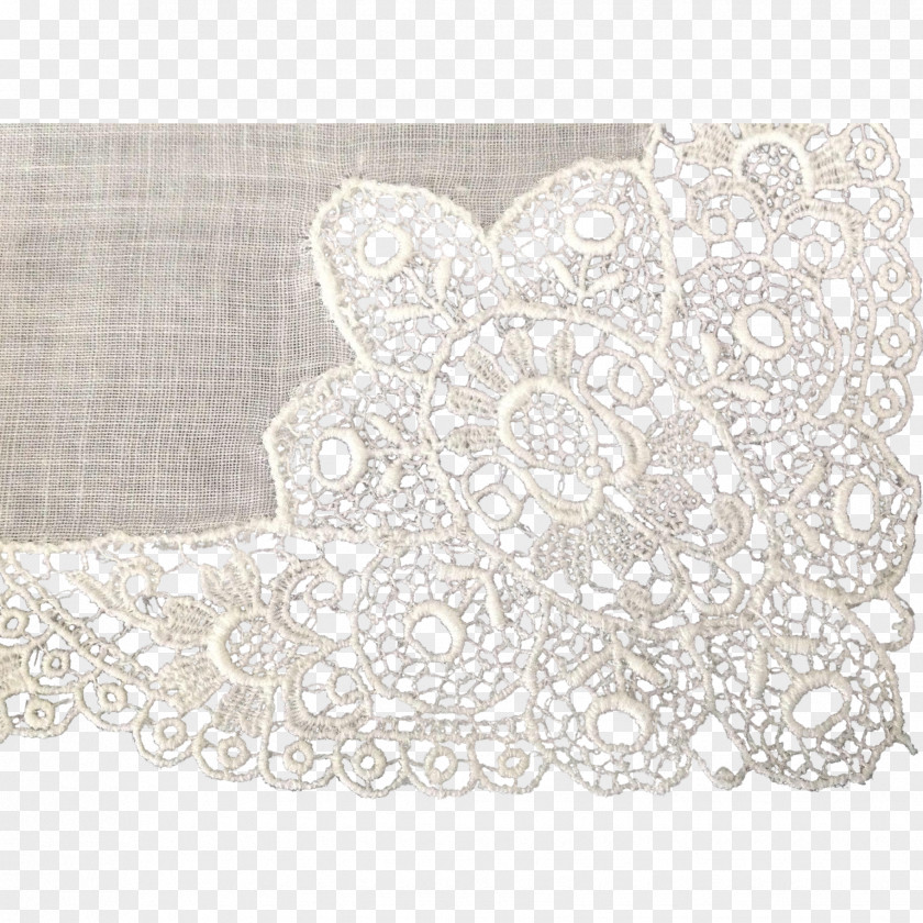 Lovely Lace Handkerchief Doily Textile PNG