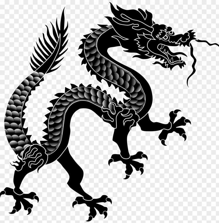 Paper-cut Chinese Dragon Zodiac Calendar PNG