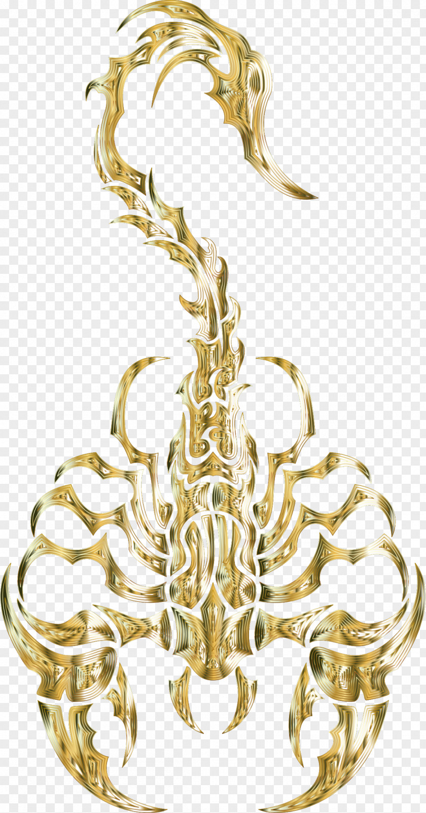 Sleek Scorpions Best Gold Drawing PNG