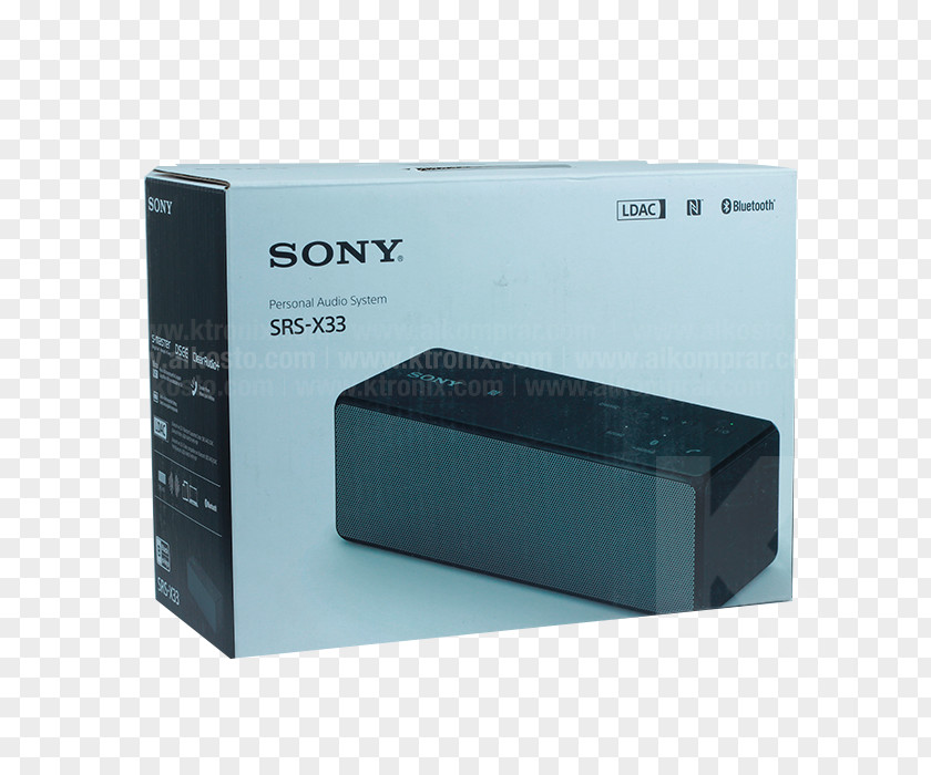Sony Loudspeaker SRS-X33 Electronics Audio Signal PNG