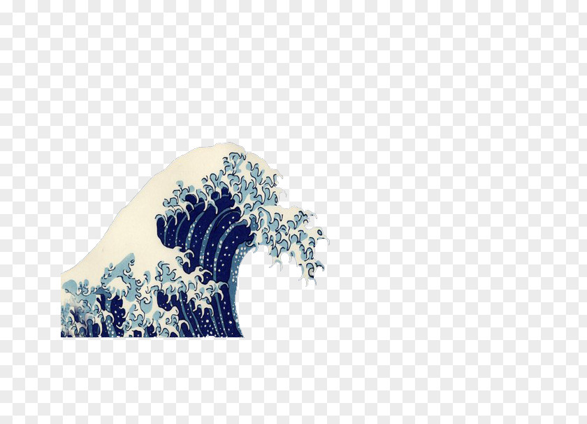 Japan The Great Wave Off Kanagawa Ukiyo-e Canvas Print Painting PNG