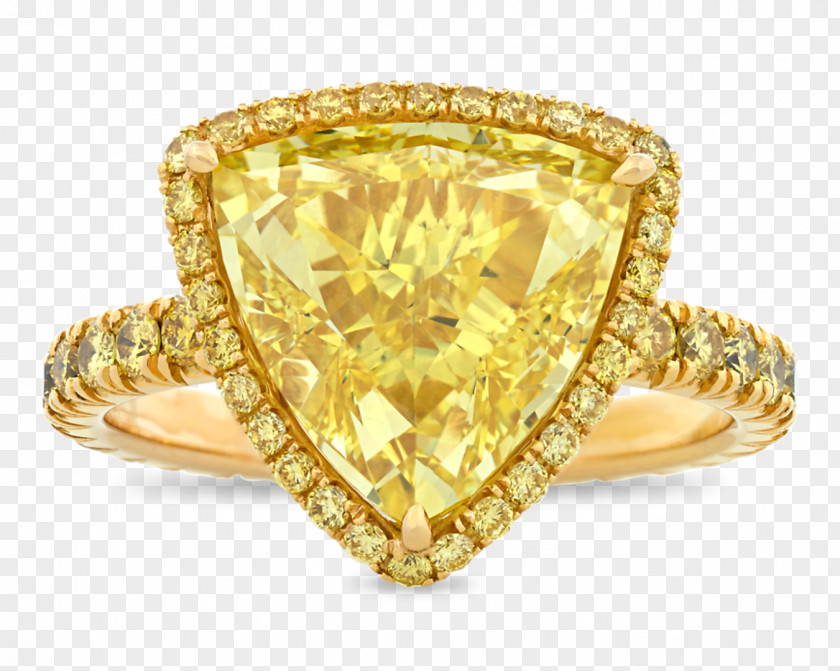 Yellow Diamond Gemological Institute Of America Color Ring PNG