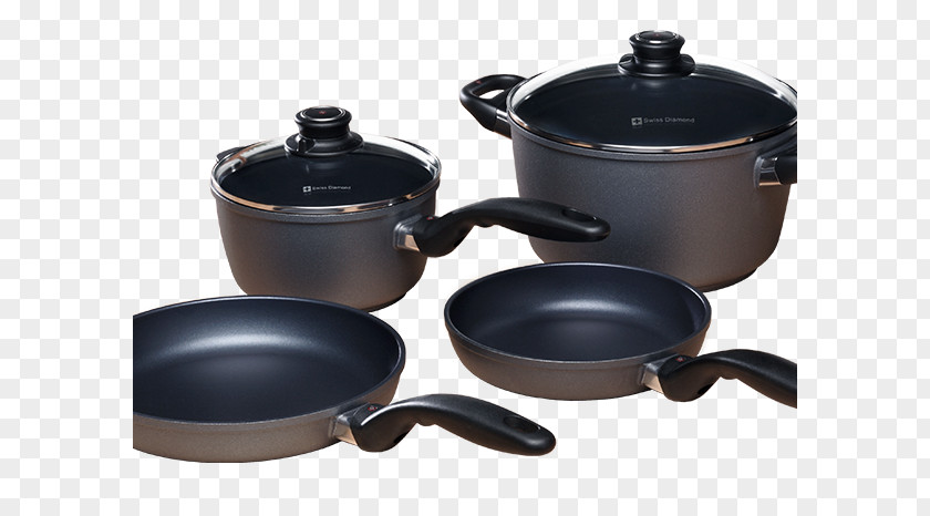 Cooking Set Cookware Non-stick Surface Frying Pan Swiss Diamond International Induction PNG