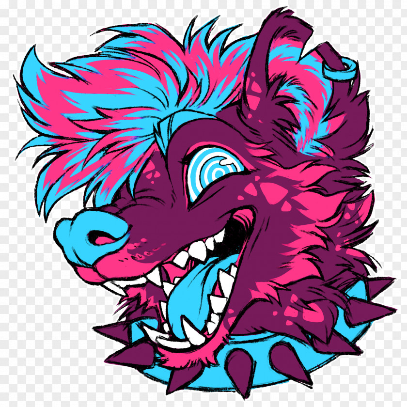 Hyena Maroon Color Purple Pink PNG