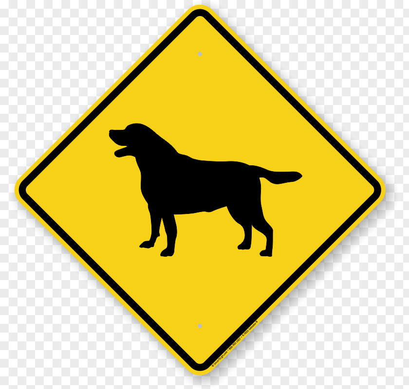 Labrador Traffic Sign Warning Road PNG