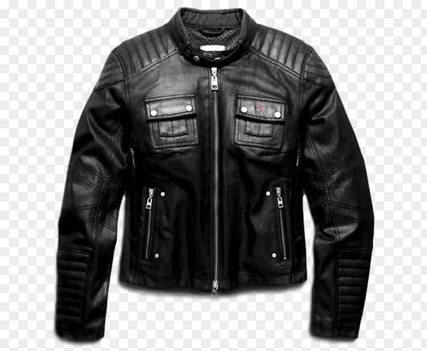 Ladies Quilted Jacket With Hood Harley-Davidson Leather Denim Motorcycle PNG