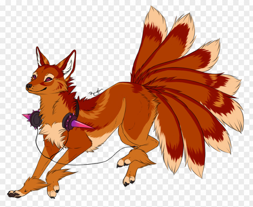 Maretu Red Fox Illustration Cartoon Pet Legendary Creature PNG