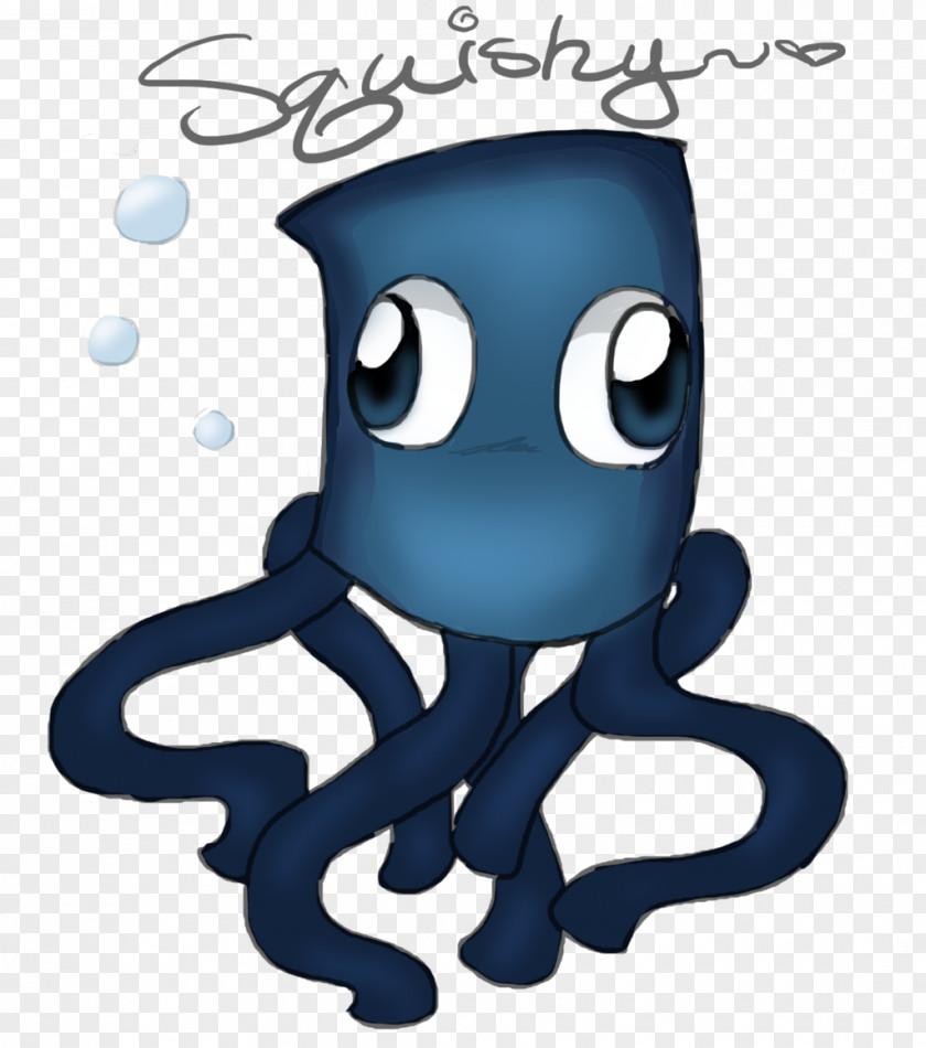 Squid Octopus Minecraft Art PNG
