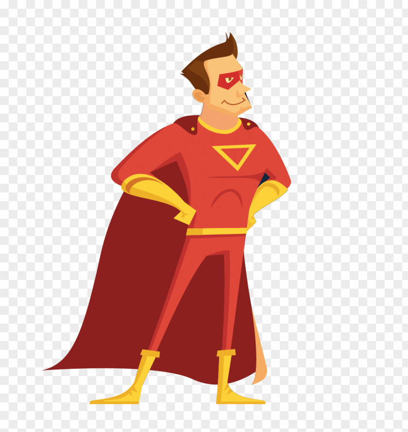 Superman Vector Illustration Clark Kent Cartoon Superhero Icon PNG
