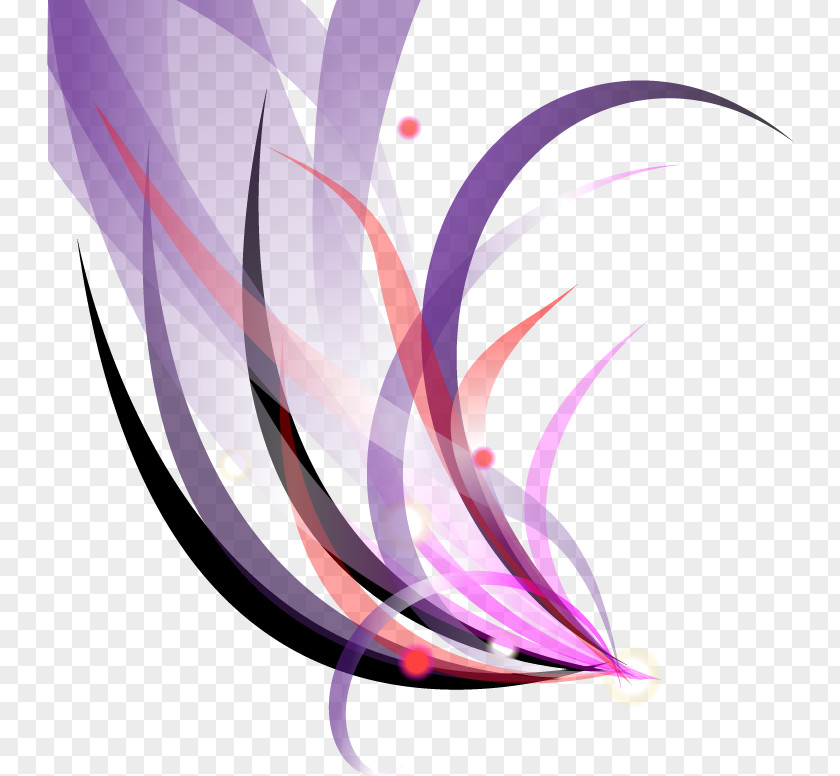 Fantasy Abstract Purple Lines PNG