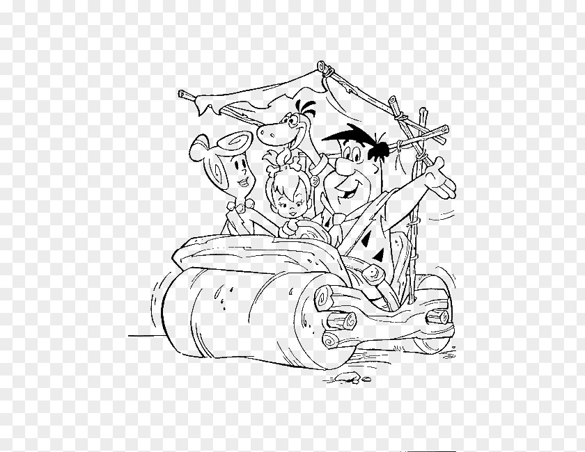 Foto Barney Flintstone Pebbles Flinstone Fred Wilma Coloring Book PNG