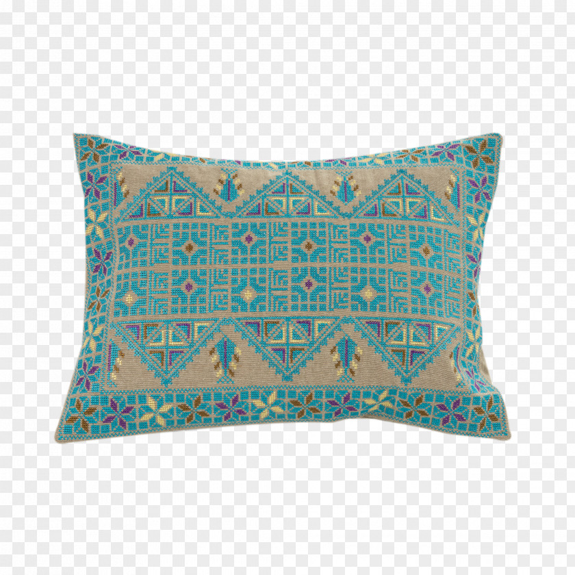 Pillow Throw Pillows Turquoise Rectangle PNG