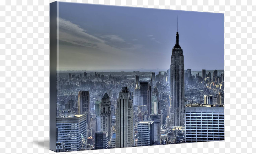 Skyscraper Skyline Gallery Wrap Cityscape Canvas PNG