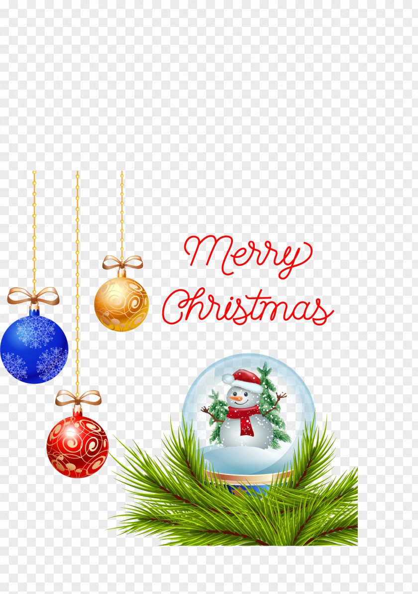 Three Colors Of Christmas Balls Card Ornament New Year Santa Claus PNG