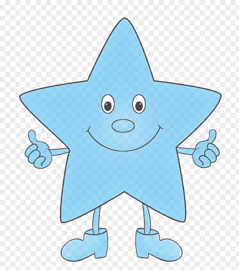 Star Turquoise Cartoon Clip Art PNG
