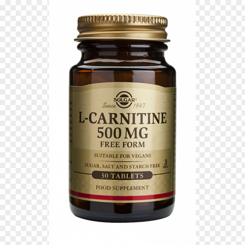 Tablet Dietary Supplement Levocarnitine Acetylcarnitine Solgar Inc. PNG