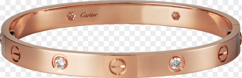Love Bracelet Cartier Gold Diamond PNG